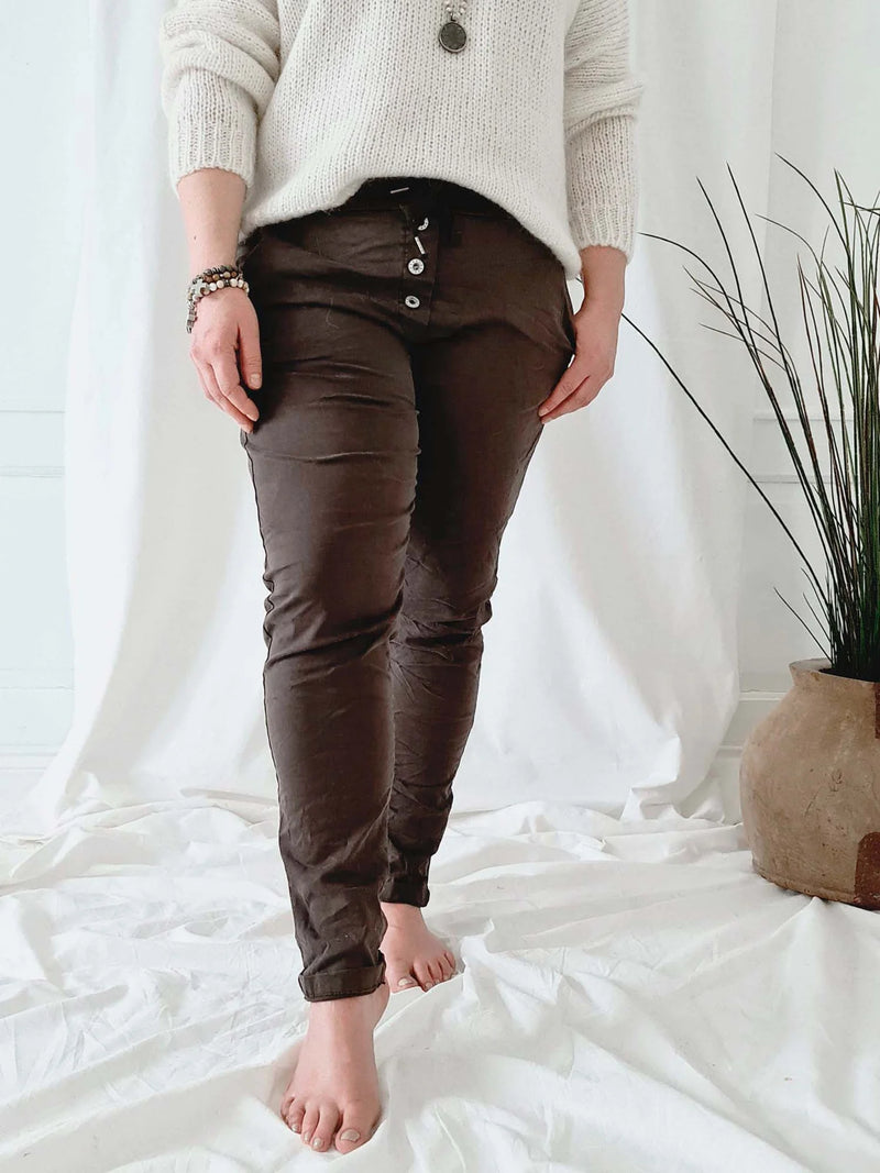 Casual Tencel Joggers - Espresso